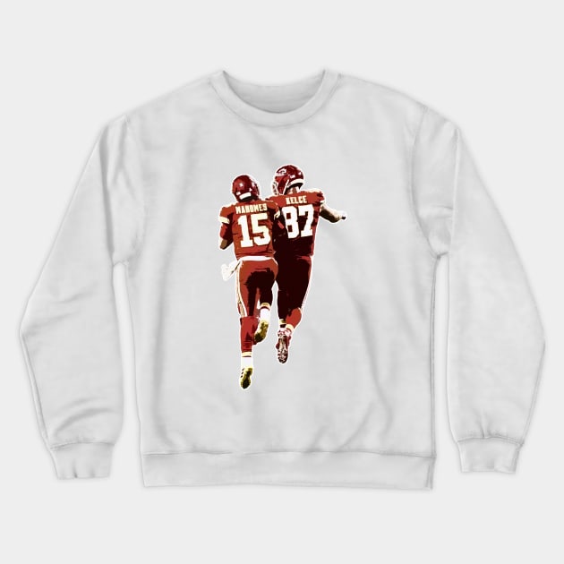 Mahomes and Kelce Crewneck Sweatshirt by islandersgraphics